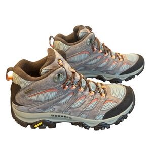 Merrell Moab 3 Mid Waterproof Hiking Boots Women's 9.5 Grey Vibram Sole NIB